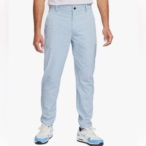 Nike Seersucker Pinstriped Blue White Dri-Fit UV Chino Trouser Pants 32x32